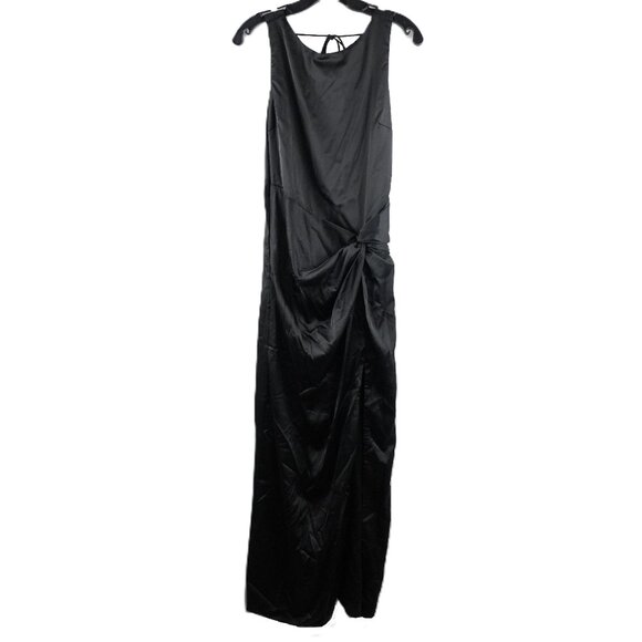 Abercrombie & Fitch Front Knot Maxi Dress with Back Tie in Black Size M (NWT) - Picture 1 of 10